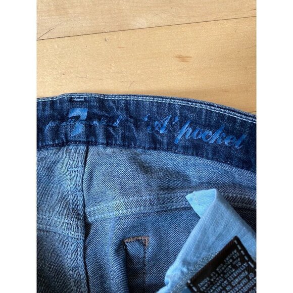 𝅺7 For All Mankind Womens Jeans Sz 26 "A Pocket" Rhinestone - Picture 3 of 5